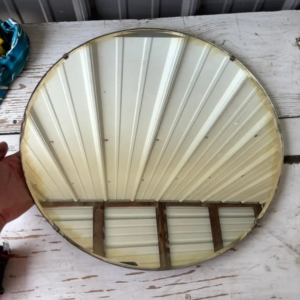 Antique Art Deco Frameless Beveled 18